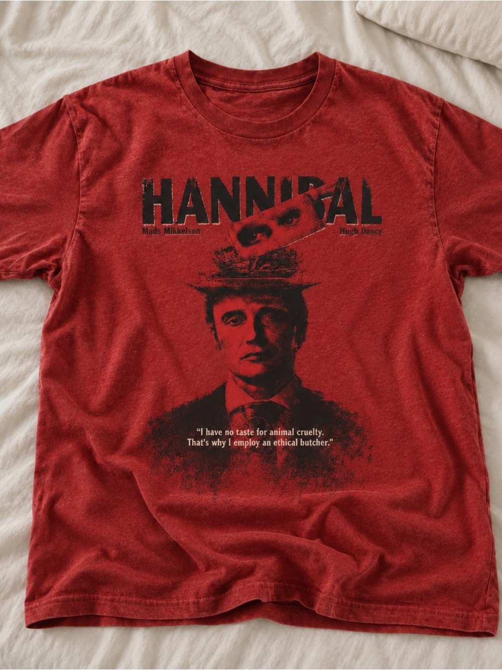 Red Mads Mikkelsen Quote Graphic Tee Gildan Reprint